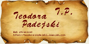 Teodora Padejski vizit kartica
